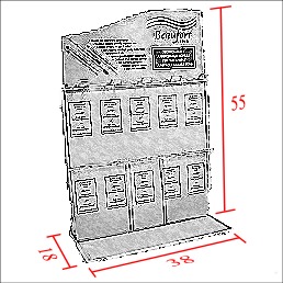 Free refill display stand stocked with 60 x retail twin packs