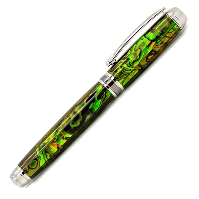 Green Gold Blankwerks paua abalone pen blank - Mistral/Leveche FP/RB