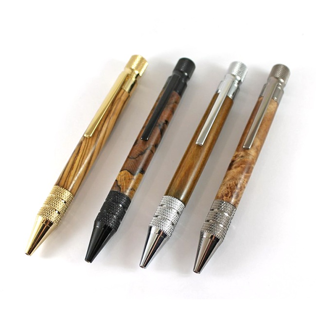 Headwind ballpoint pen kit with black chrome fittings
