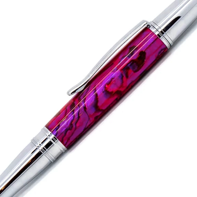 Hot Pink Blankwerks paua abalone pen blank - Sirocco/Zephyr/Sierra Series