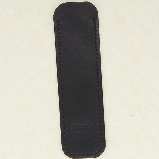 Jermyn Street Leather slip pen case - black