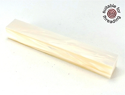 Kirinite Ivory Mother of Pearl pen blank 130mm - reduced to clear