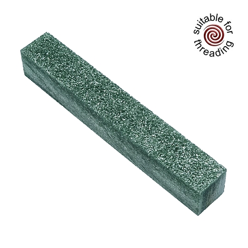 Kirinite Green Stardust Glitter pen blank