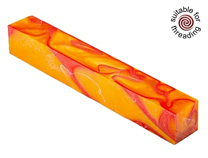 Kirinite Orange Sunspot pen blank