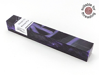 Kirinite Purple Haze pen blank 130mm - reduced to clear
