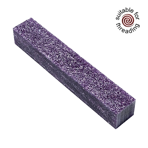 Kirinite Purple Stardust Glitter pen blank