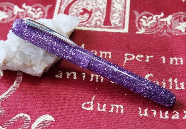 Kirinite Purple Stardust Glitter pen blank