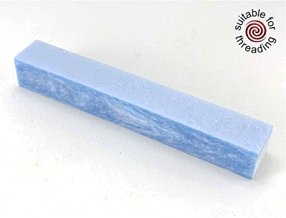 Kirinite Sky Blue Ice pen blank 130mm - reduced to clear