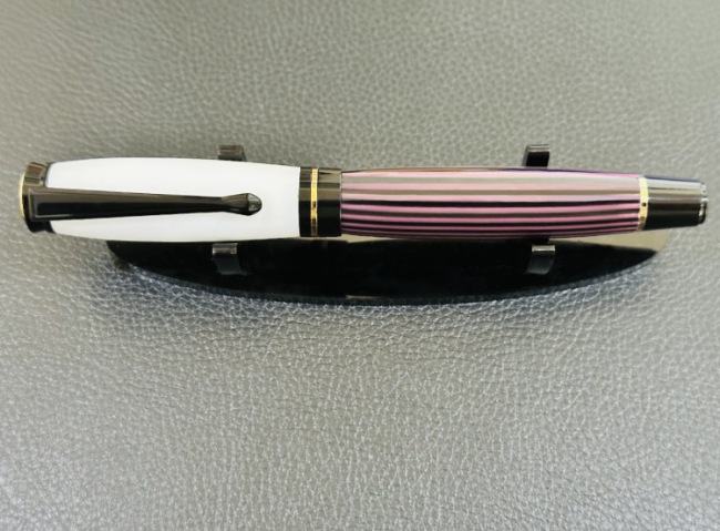 Lavender & Black - GPS Abstract Series polyester pen blank
