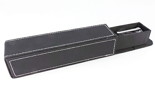 Leatherette drawer type pen box