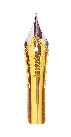 Left handed Bock fountain pen nib with Cyclone housing #6 bi-colour - medium