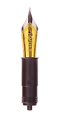 Left handed Bock fountain pen nib with kit housing #6 bi-colour - medium