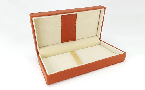 Luxury tan leatherette pen box