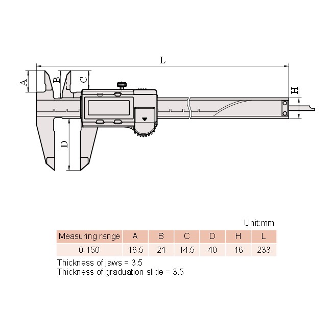 Mututoyo digital vernier calipers - 150mm.