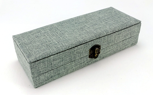 Padded fabric covered double pen box