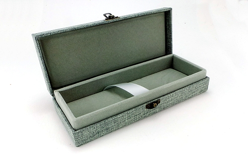 Padded fabric covered double pen box