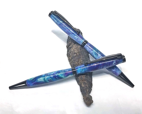 Peacock - Divine Island alumilite pen blank