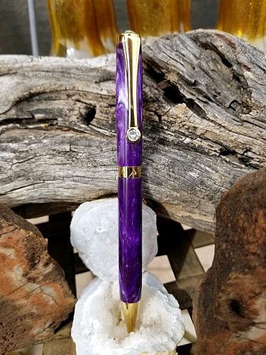 Purple Sky - Divine Island alumilite pen blank