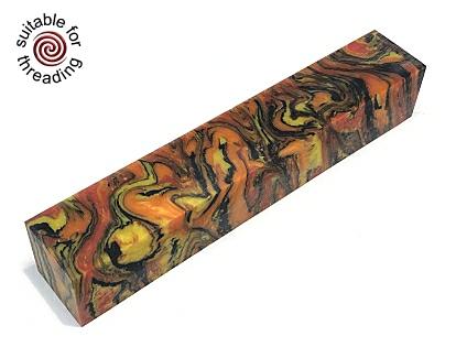 Scorched - Divine Island alumilite pen blank