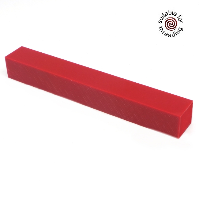 Semplicita SHDC Cadmium Dark Red acrylic pen blank - 150mm