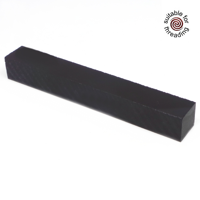 Semplicita SHDC Jet Black acrylic pen blank - 150mm