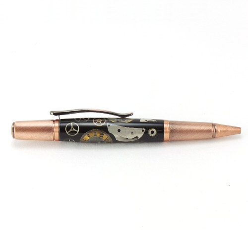Sirocco ballpoint pen kit with antique copper fittings