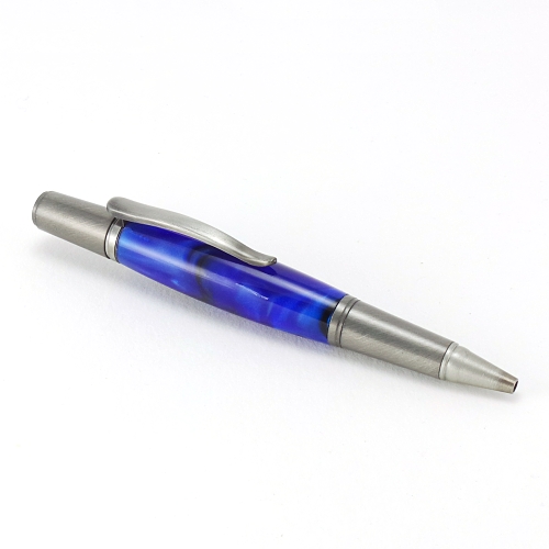 Sirocco ballpoint pen kit with brushed pewter fittings