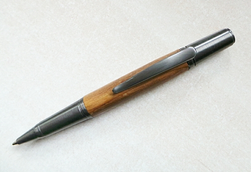 Sirocco ballpoint pen kit with brushed pewter fittings