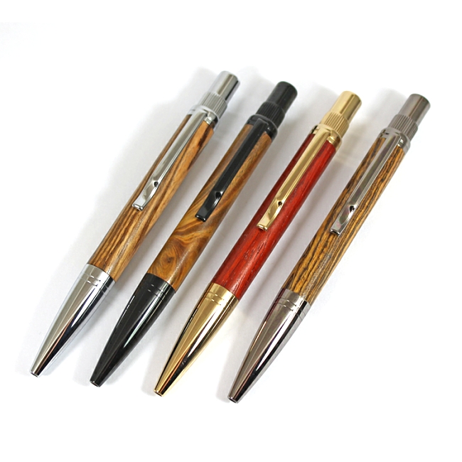 Solano ballpoint pen kit with black chrome fittings