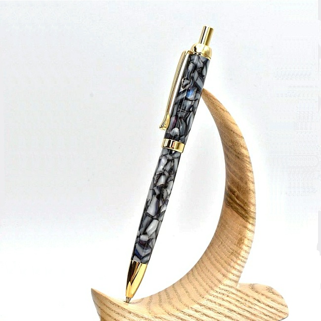 Tempest click ballpoint pen kit with upgrade gold fittings