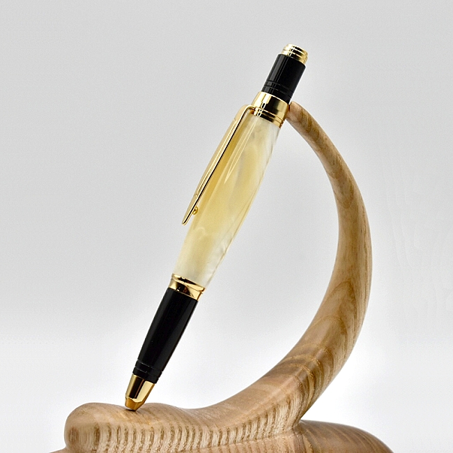 Zephyr ballpoint pen kit with black & gold fittings