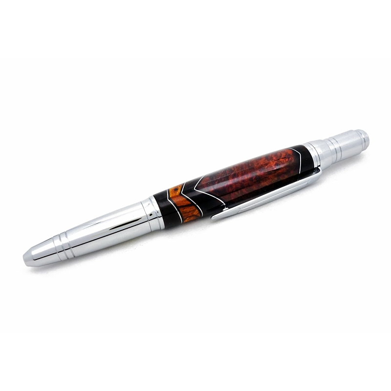 Zephyr ballpoint pen kit with chrome fittings