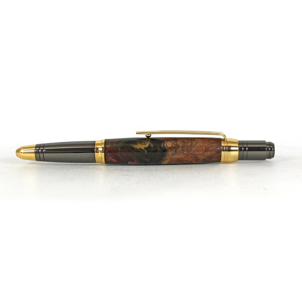 Zephyr ballpoint pen kit with gold & gunmetal fittings