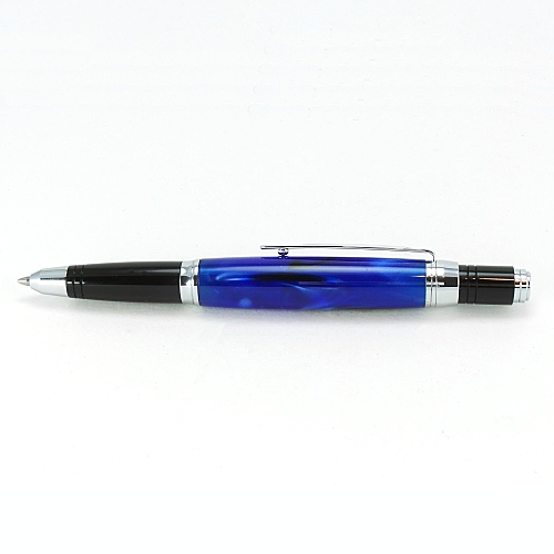 Zephyr ballpoint pen kit with black & chrome fittings