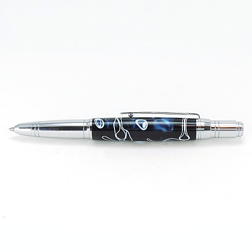 Zephyr ballpoint pen kit with chrome fittings